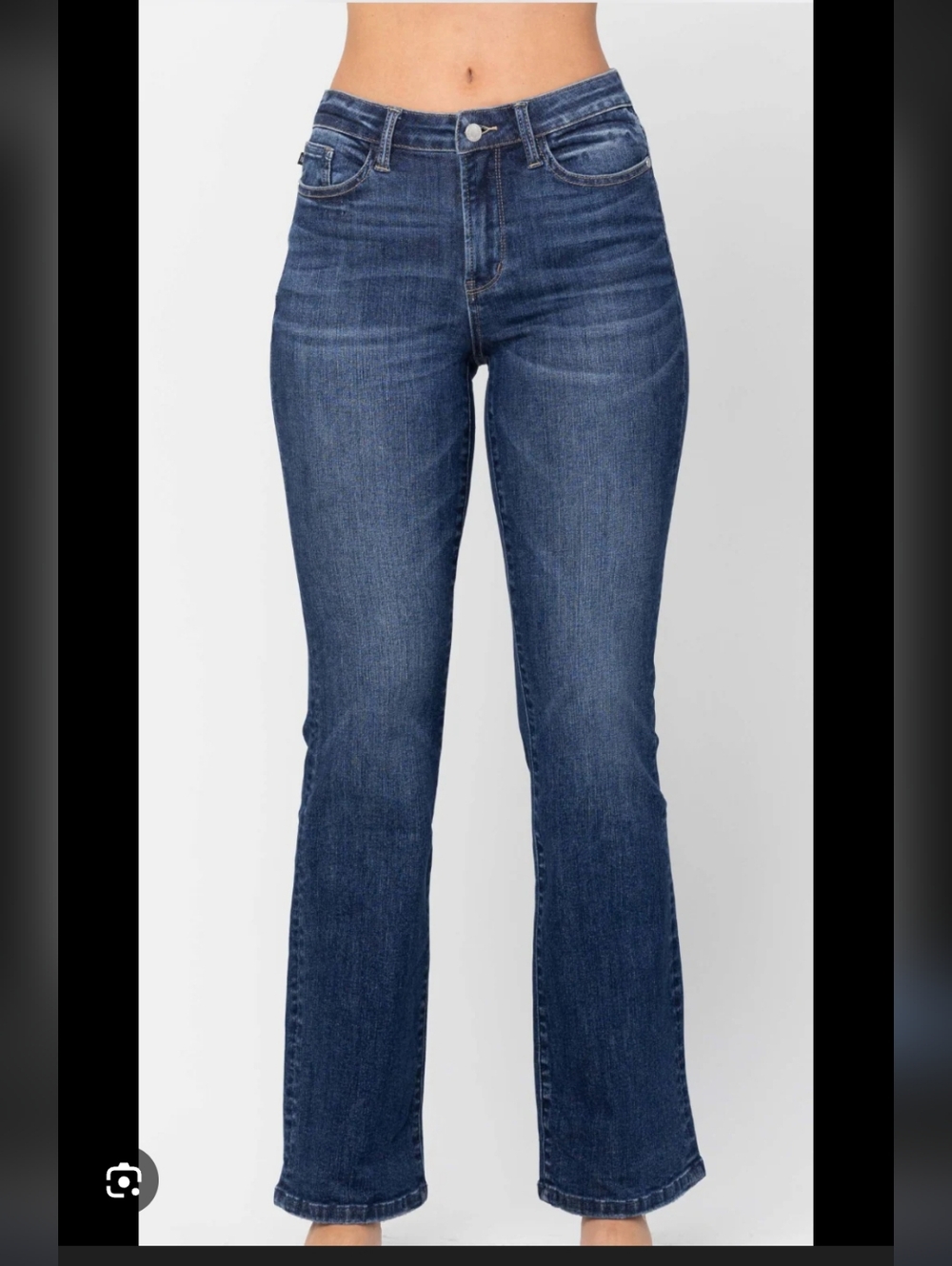 Judy Blue Women's Slim Bootcut Jeans Mid-Rise Dark Blue Stretch sz 30.